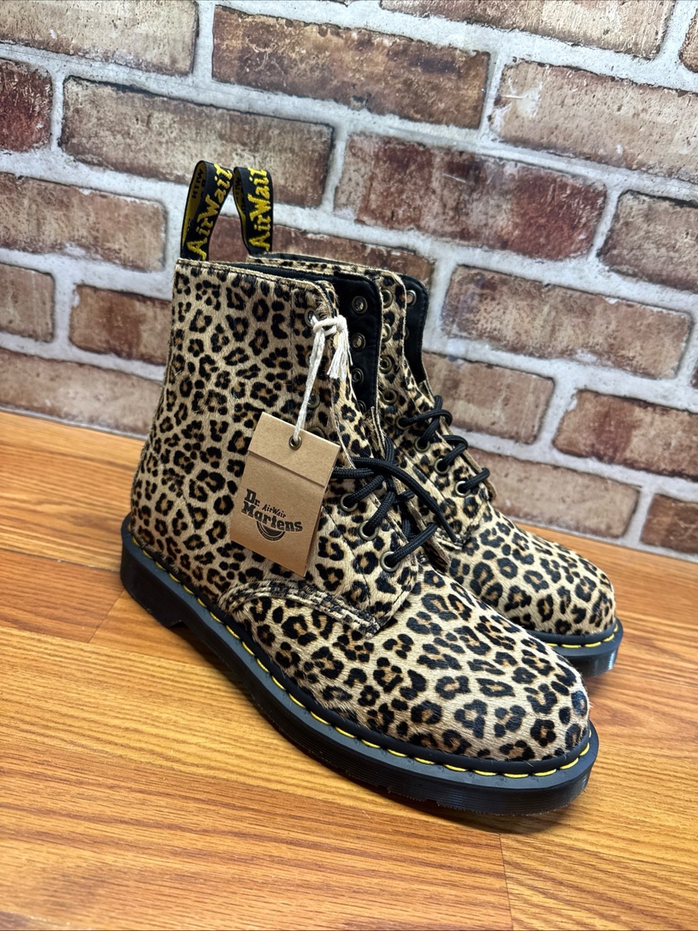 Dr Martens 1460 Pascal Leopard Cow Hair Lace Up Boot Men Sz 9 ( Women’s Sz 10)